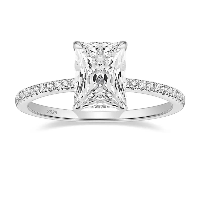 Naomi Radiant Cut Moissanite Ring