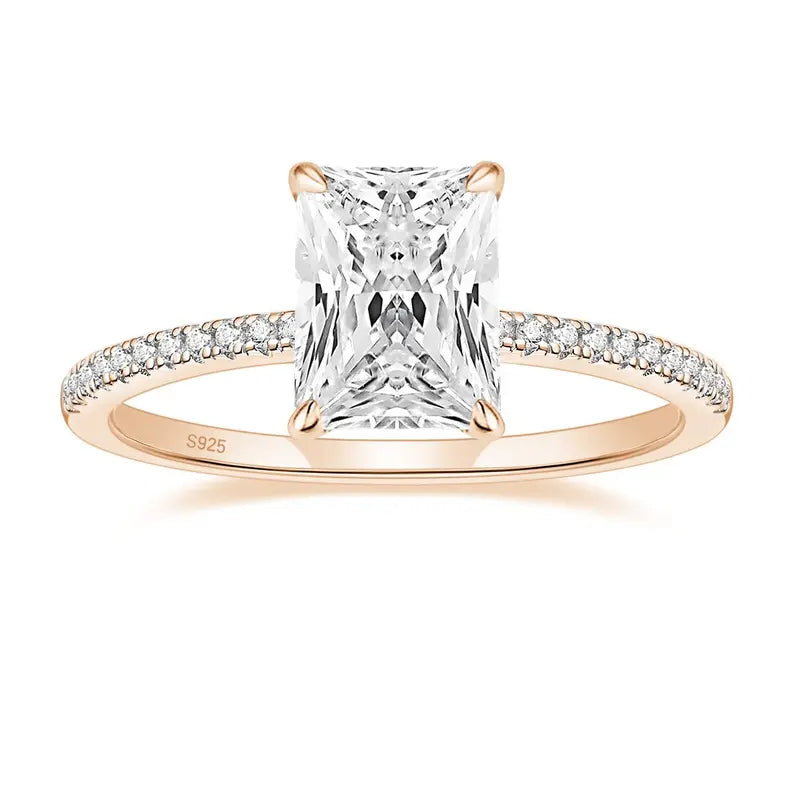 Naomi Radiant Cut Moissanite Ring