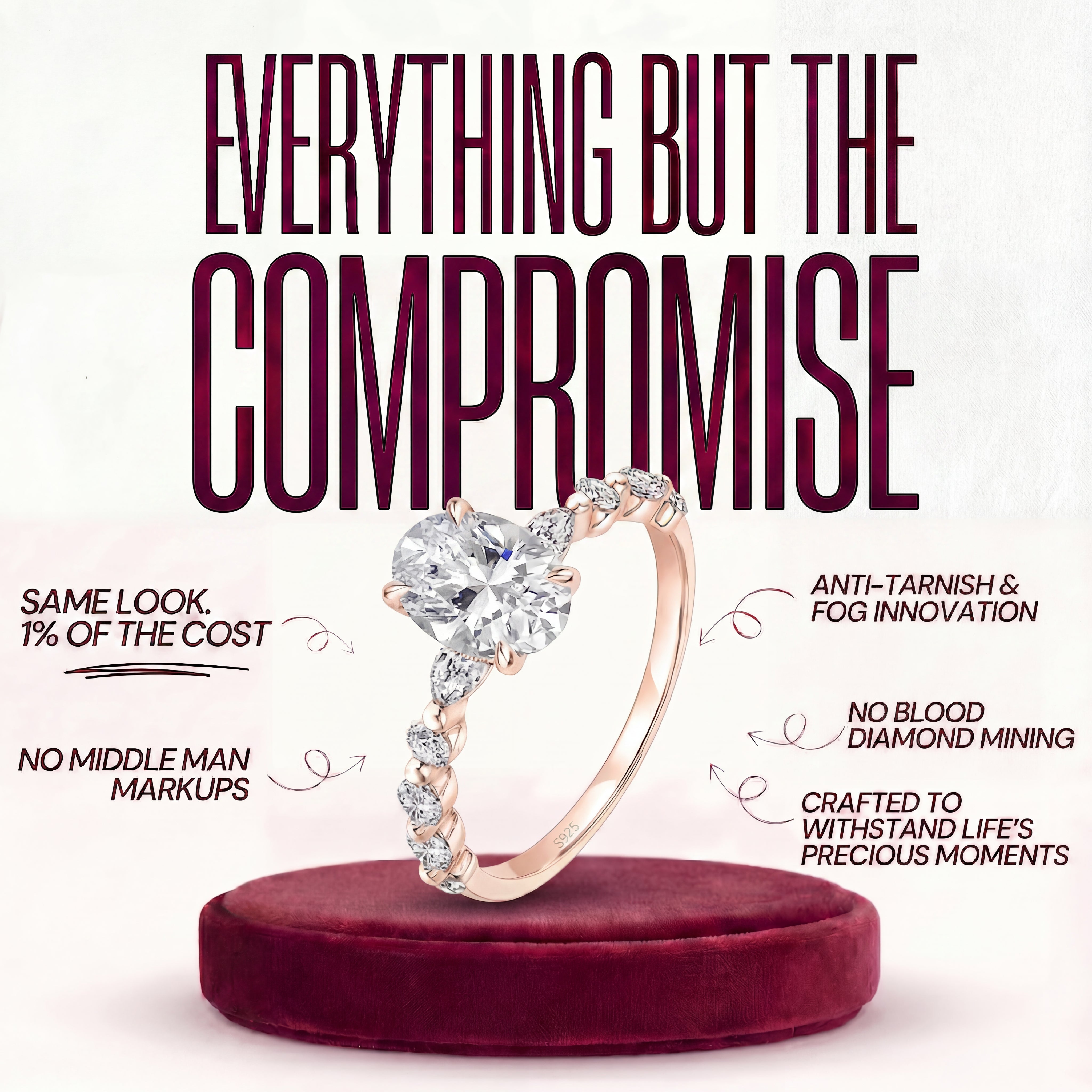 Oval Cut Moissanite Ring