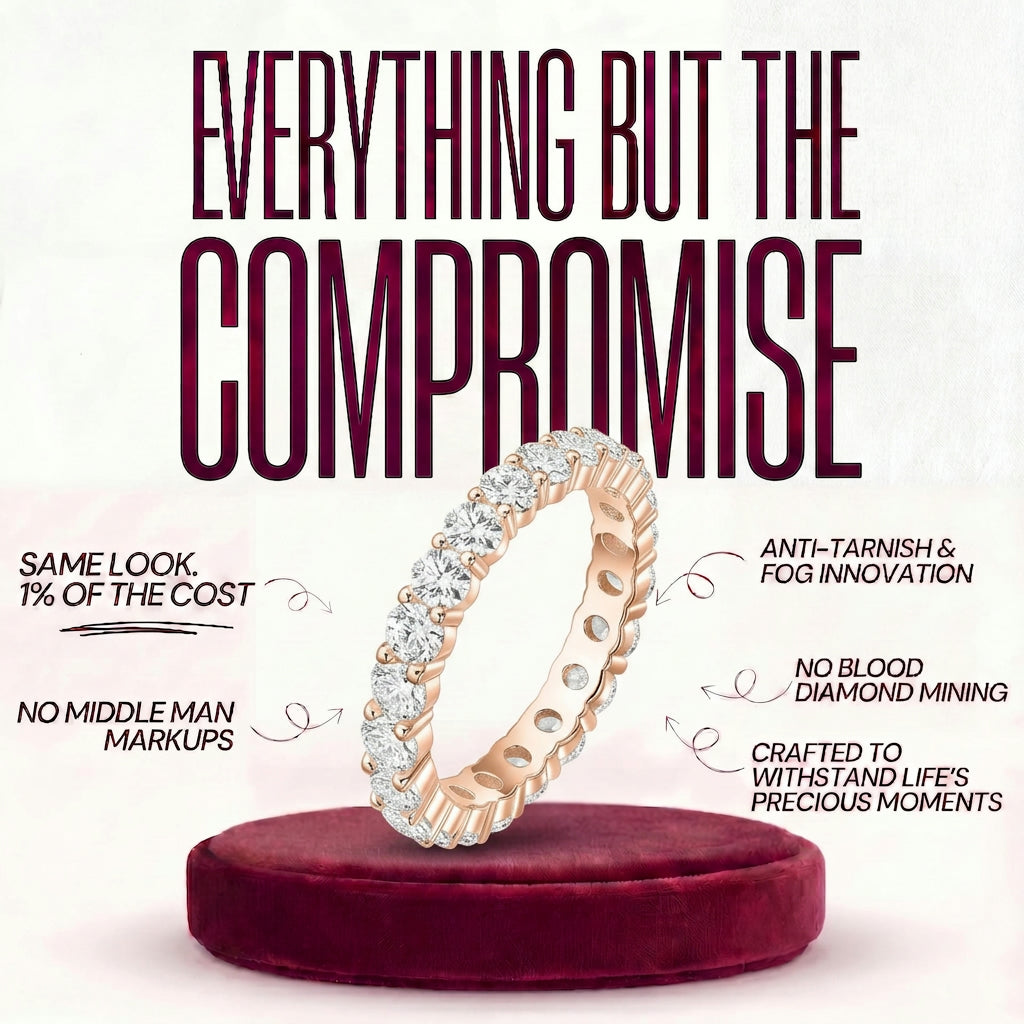 Round Cut Moissanite Band