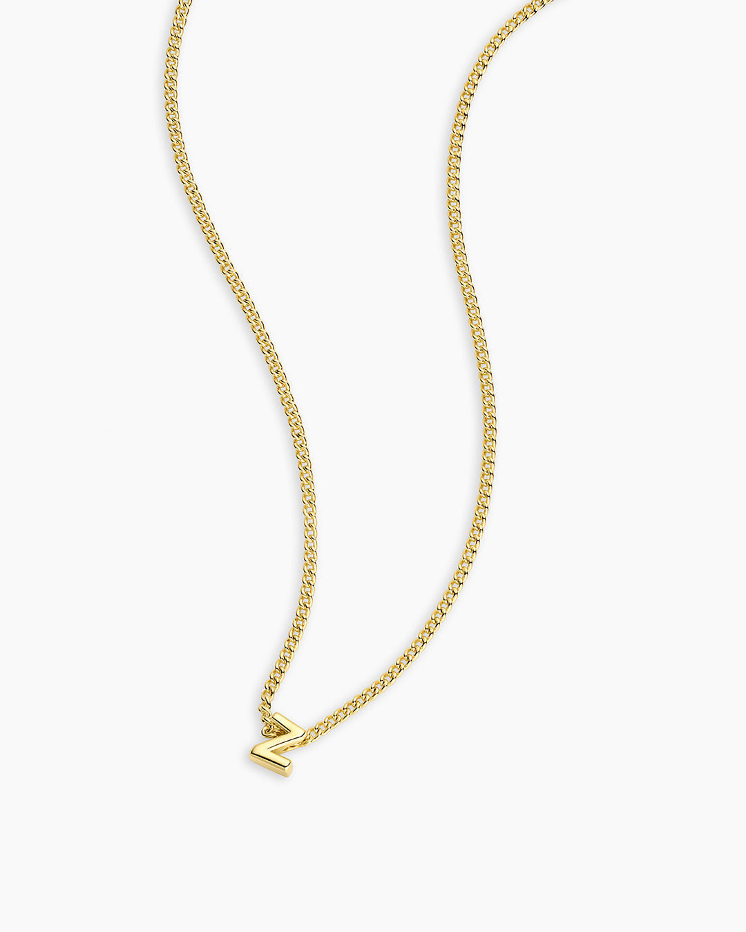 Wilder Mini Alphabet Necklace || option::18k Gold Plated, Z