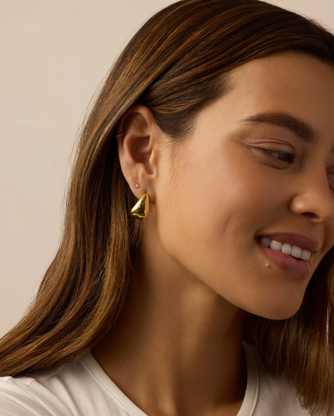 Banks Earrings || option::18k Gold Plated
