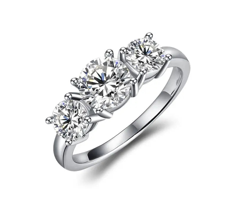 The Trinity Cut Moissanite ring