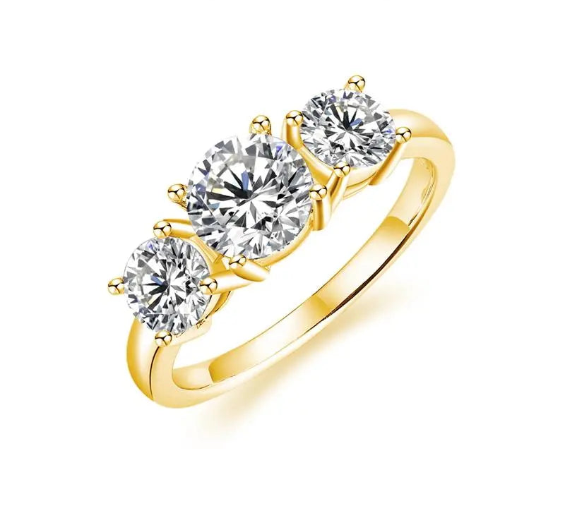 The Trinity Cut Moissanite ring