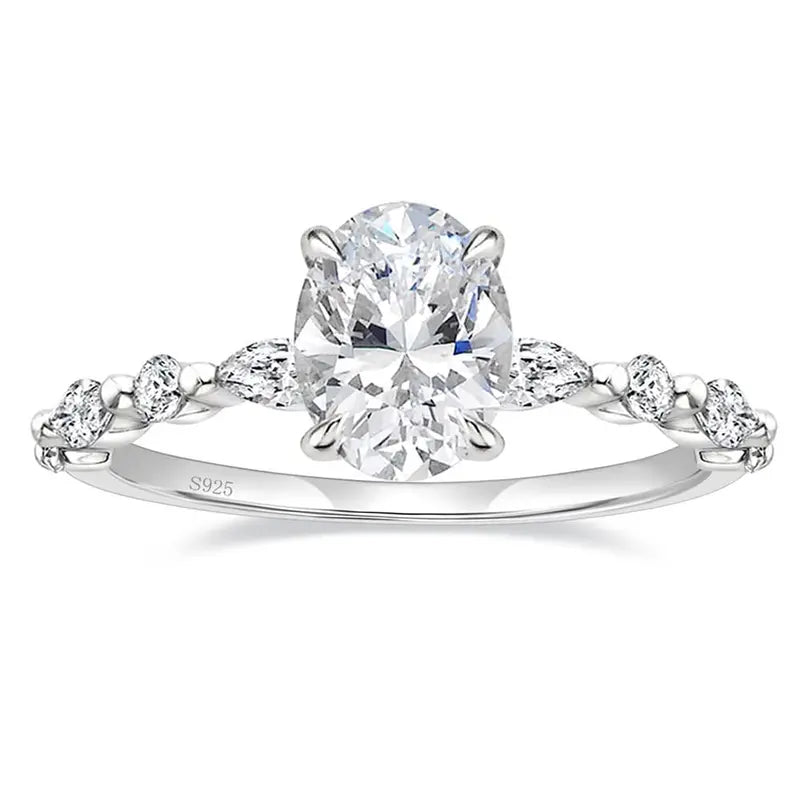 Oval Cut Moissanite Ring