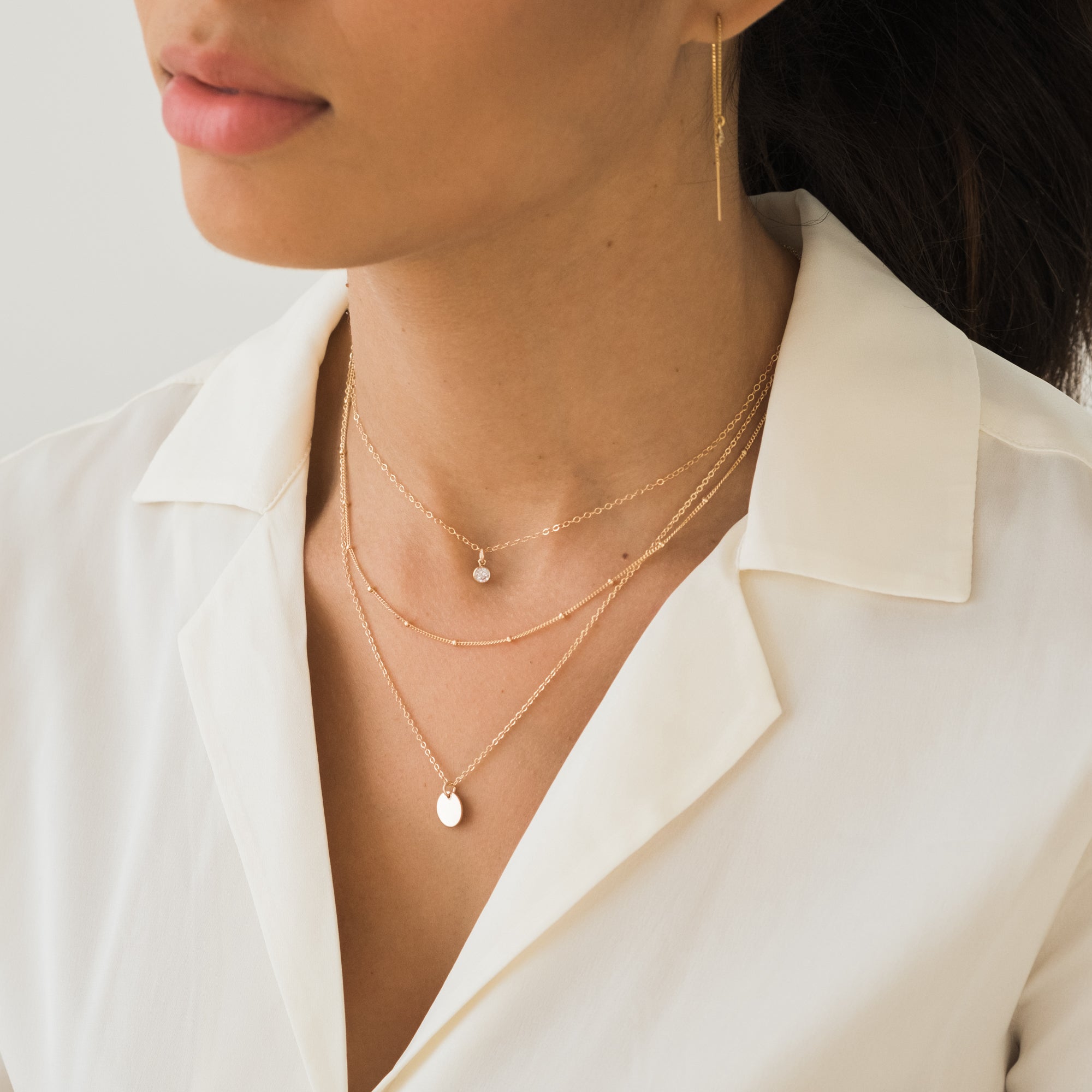 No Initial A B C D E F G H I J K L M N O P Q R S T U V W X Y Z Dainty Initial Necklace