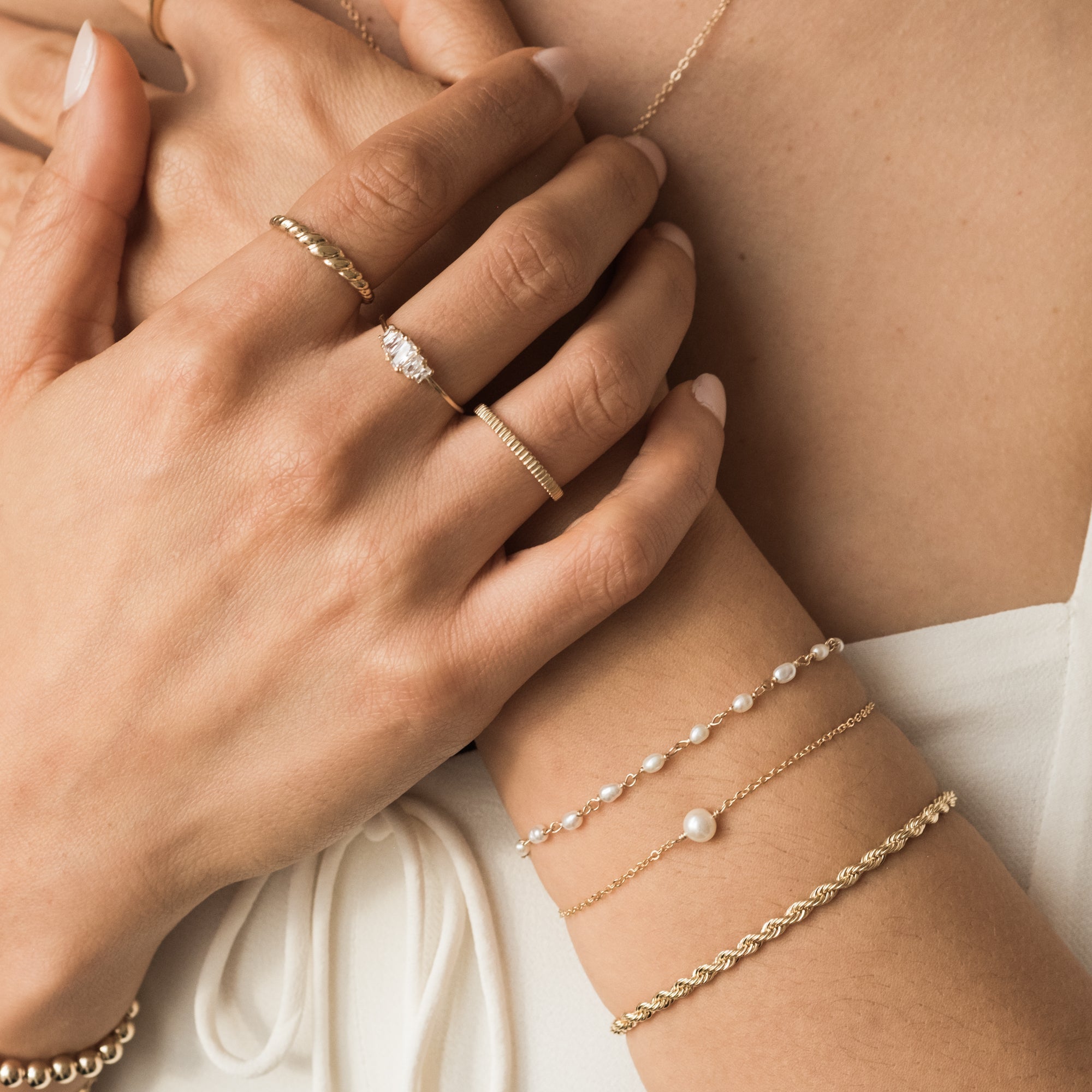 Pearl Chain Bracelet | Simple & Dainty Jewelry