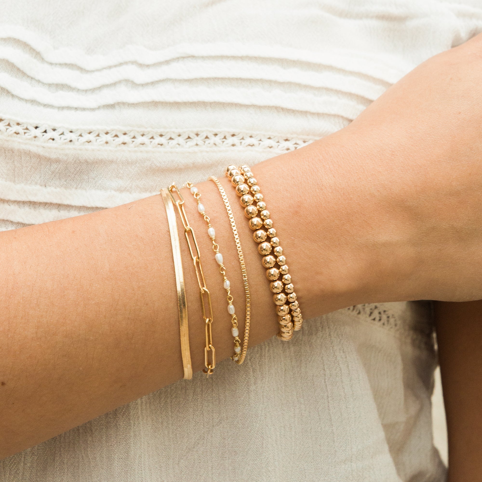 Pearl Chain Bracelet | Simple & Dainty Jewelry