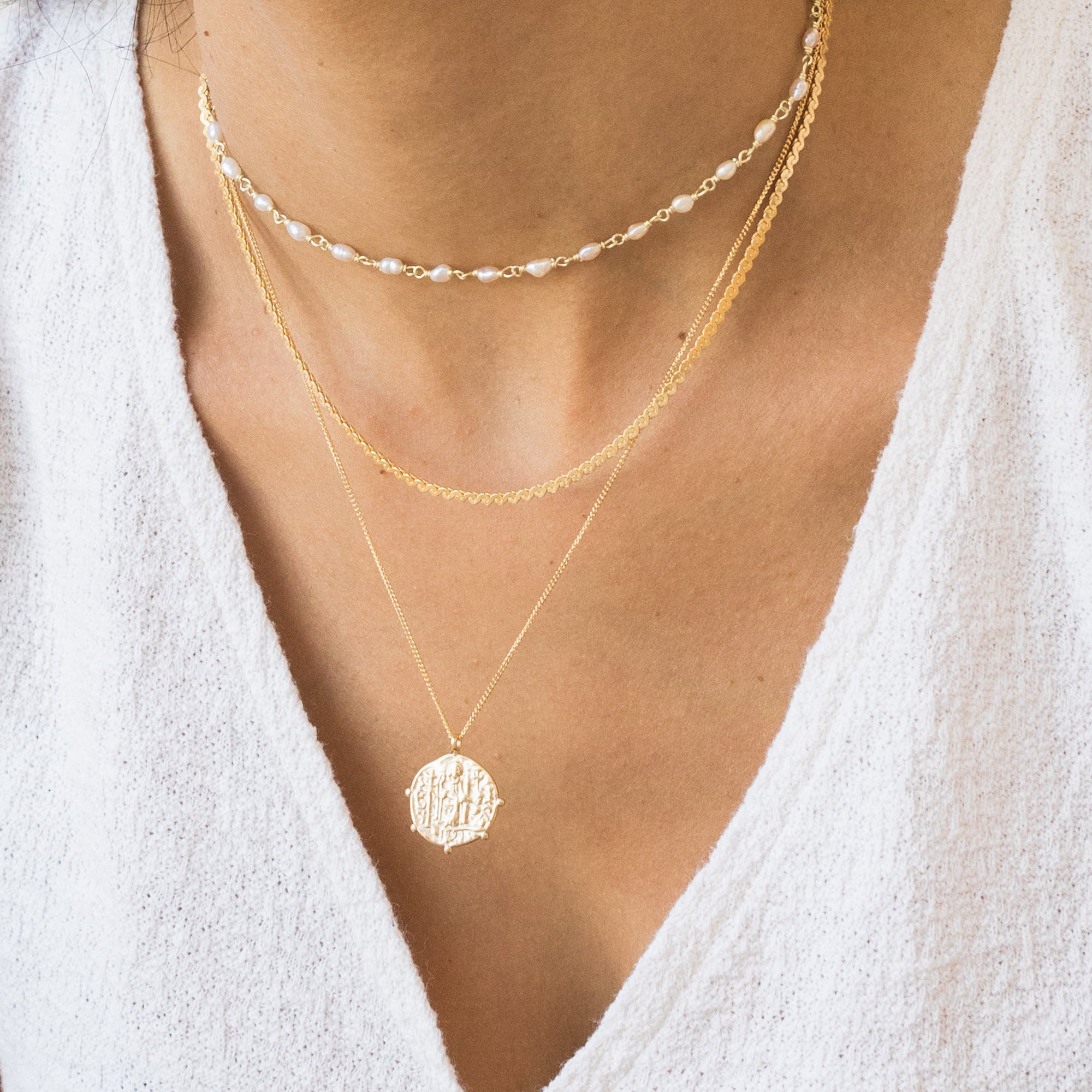 Pearl Chain Necklace | Simple & Dainty Jewelry