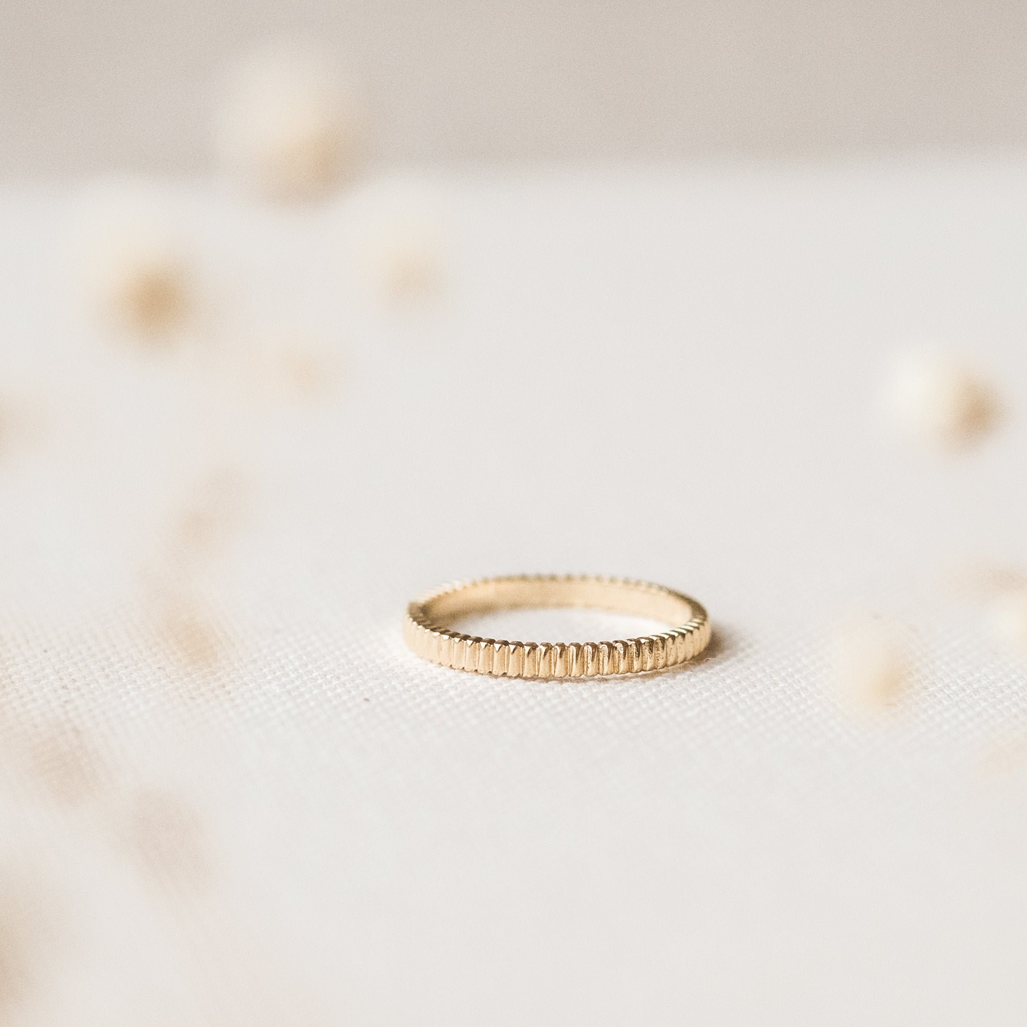 Ribbed Stacking Ring | Simple & Dainty Jewelry