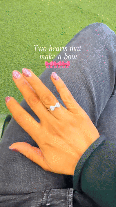 Crystal Bow Moissanite ring