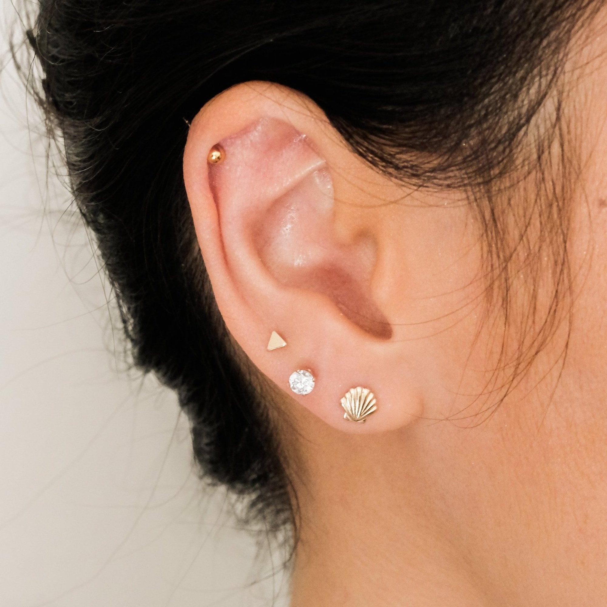 Seashell Stud Earrings | Simple & Dainty