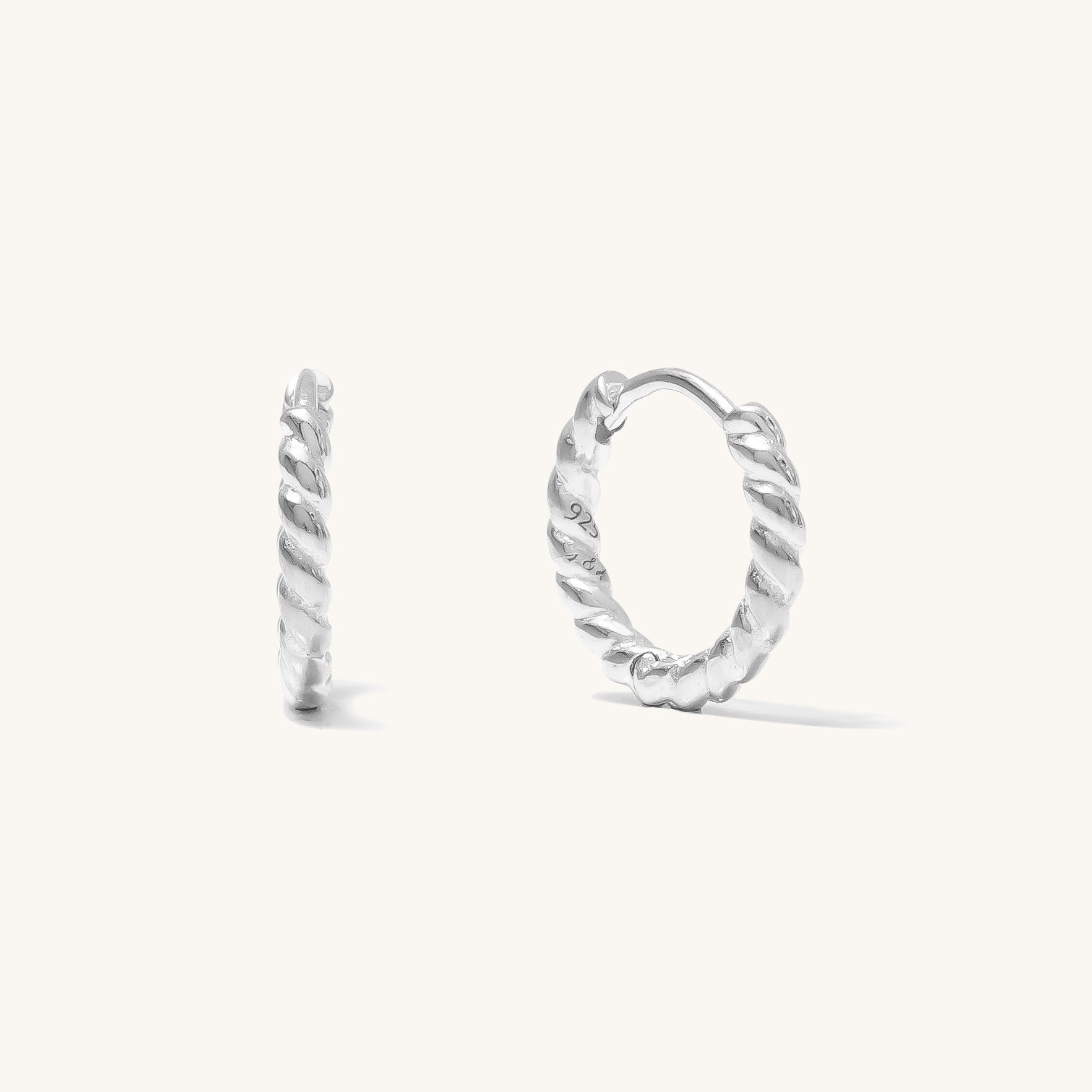 Rope Huggie Hoop Earrings | Simple & Dainty Jewelry