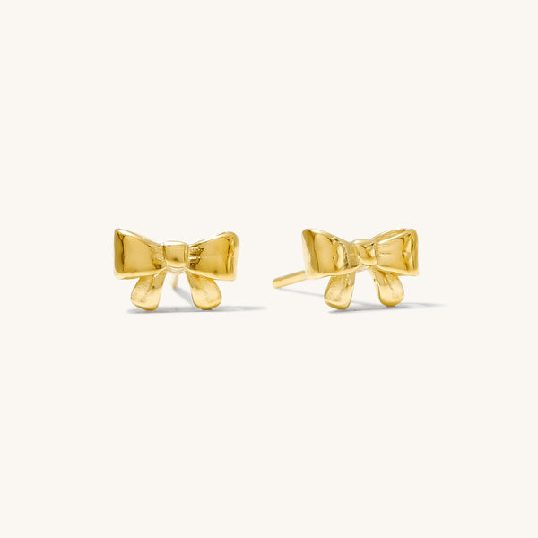 Ribbon Bow Stud Earrings | Simple & Dainty Jewelry