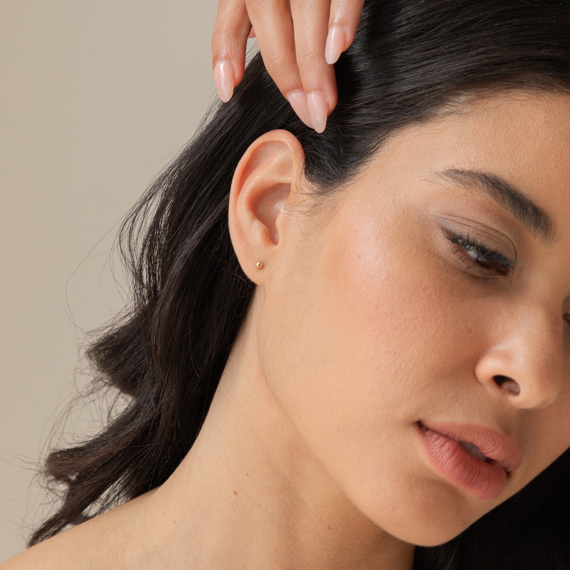 Tiny Ball Stud Earrings - 14k Solid Gold | Simple & Dainty Jewelry