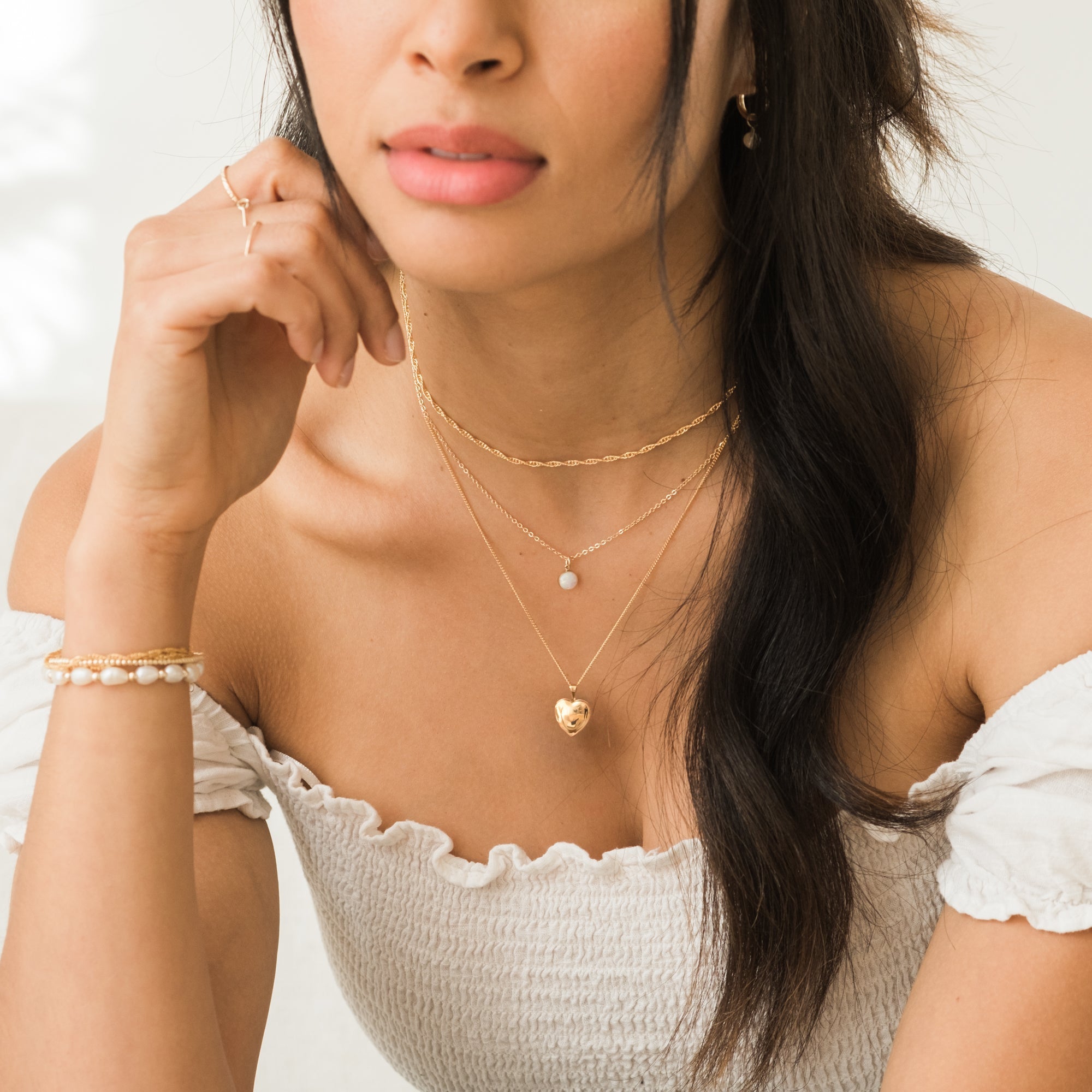 Gold Filled Sterling Silver Heart Locket Necklace | Simple & Dainty Jewelry
