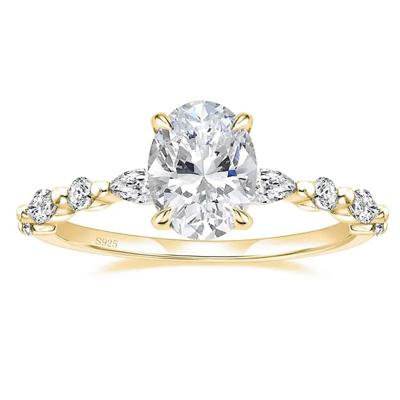 Oval Cut Moissanite Ring