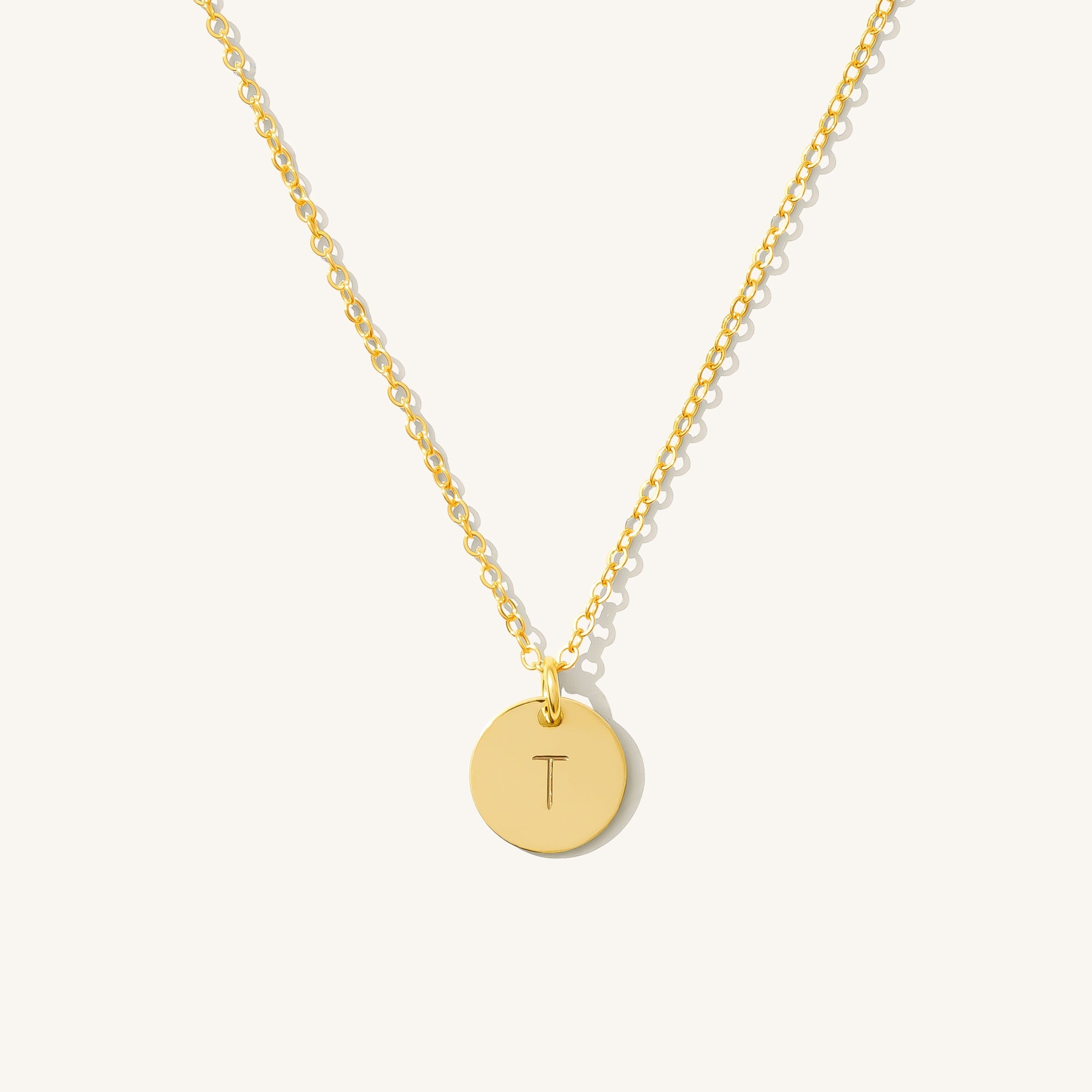 T Dainty Initial Necklace