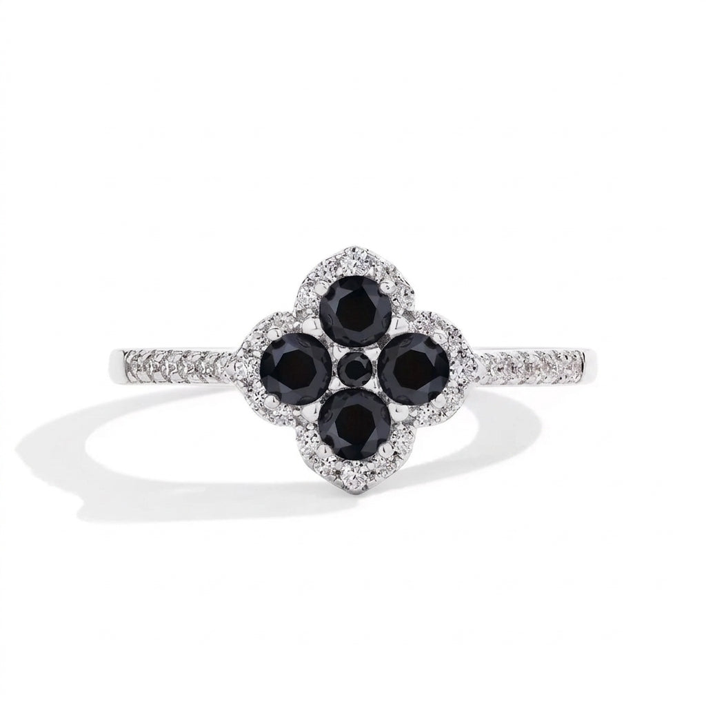 Clover Cut Moissanite ring