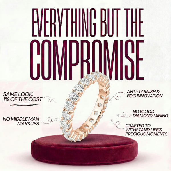 Round Cut Moissanite Band