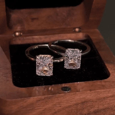 Radiant Cut Plain Moissanite Ring