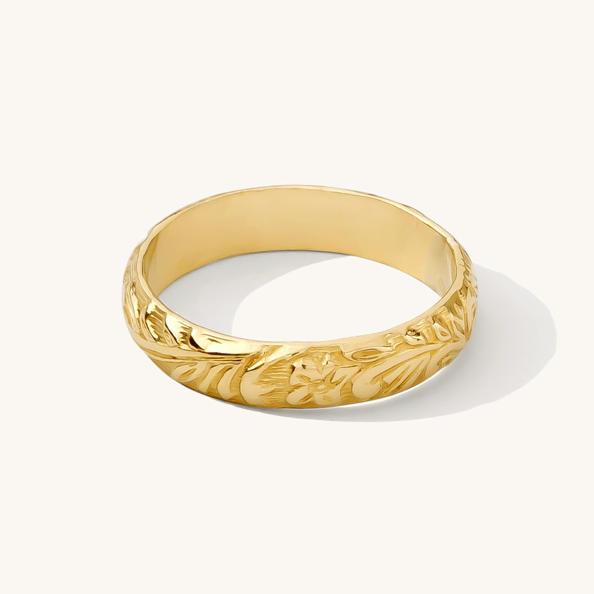 Thick Flower Band Ring | Simple & Dainty Jewelry